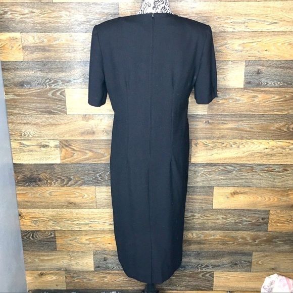 Vintage 60s 70s dress Union label sz M/L Henry Lee blazer black VTG 1970s retro - Picture 9 of 16